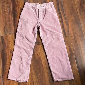 Levi’s Ribcage Straight Ankle Premium 100% Cotton Soft Loose Corduroy Pants